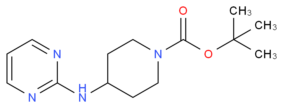 tert-butyl 4-[(pyrimidin-2-yl)amino]piperidine-1-carboxylate_分子结构_CAS_301225-40-1