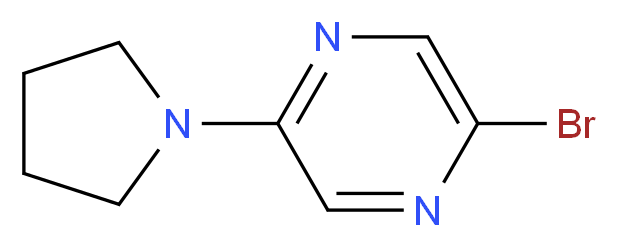 2-bromo-5-(pyrrolidin-1-yl)pyrazine_分子结构_CAS_1001050-21-0