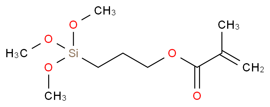 3-(三甲氧基甲硅基)甲基丙烯酸丙酯_分子结构_CAS_2530-85-0)