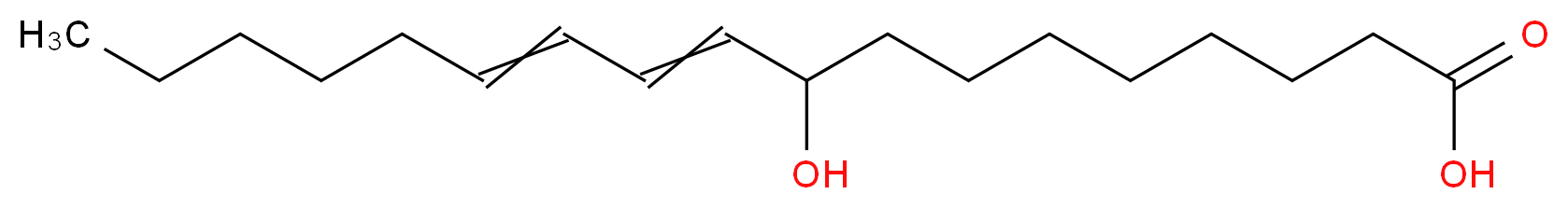 (±)-9-HYDROXYOCTADECA-10E,12Z,DIENOIC ACID_分子结构_CAS_)