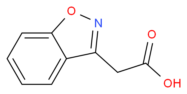 2-(1,2-Benzisoxazol-3-yl)acetic acid_分子结构_CAS_4865-84-3)