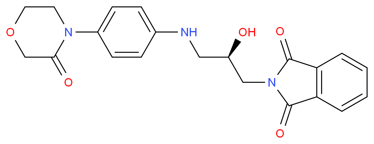 4-[((2R)-Hydroxy-3-phthalimido)propylamine]phenyl-3-morpholinone_分子结构_CAS_446292-07-5)