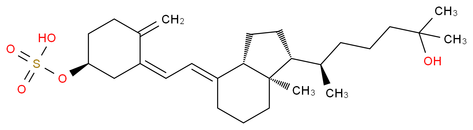 [(1S,3Z)-3-{2-[(1R,3aS,4E,7aR)-1-[(2R)-6-hydroxy-6-methylheptan-2-yl]-7a-methyl-octahydro-1H-inden-4-ylidene]ethylidene}-4-methylidenecyclohexyl]oxidanesulfonic acid_分子结构_CAS_99447-30-0
