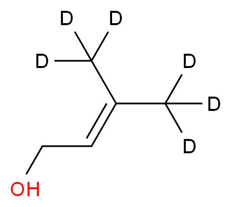 3-Methyl-2-buten-1-ol-d6 (d5 Major)(Contain ~3% d0)_分子结构_CAS_53439-16-0)