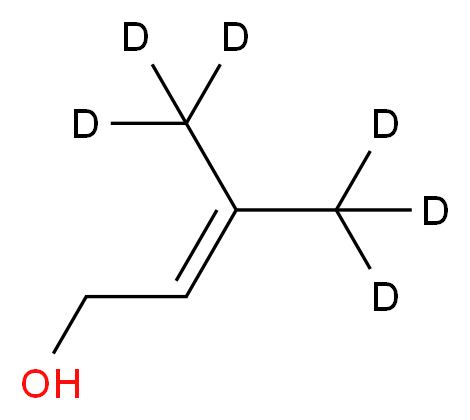 3-(<sup>2</sup>H<sub>3</sub>)methyl(4,4,4-<sup>2</sup>H<sub>3</sub>)but-2-en-1-ol_分子结构_CAS_53439-16-0