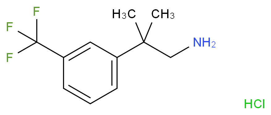 2-Methyl-2-(3-(trifluoromethyl)phenyl)propan-1-amine hydrochloride_分子结构_CAS_959139-62-9)