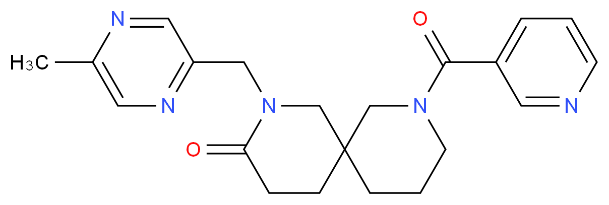 2-[(5-methylpyrazin-2-yl)methyl]-8-(pyridin-3-ylcarbonyl)-2,8-diazaspiro[5.5]undecan-3-one_分子结构_CAS_)