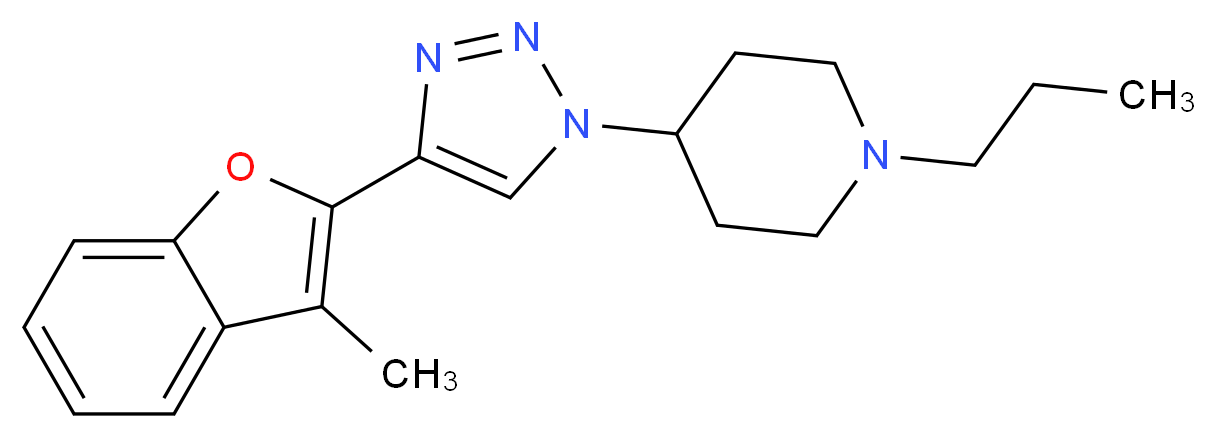 4-[4-(3-methyl-1-benzofuran-2-yl)-1H-1,2,3-triazol-1-yl]-1-propylpiperidine_分子结构_CAS_)