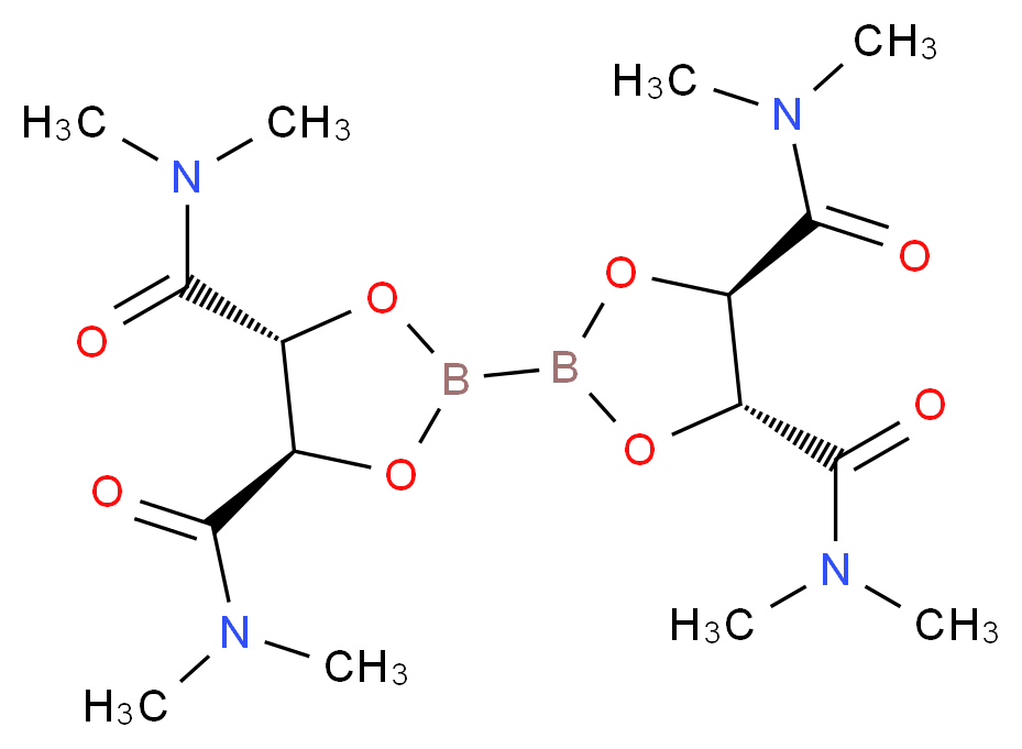 (4R,5R)-2-[(4R,5R)-4,5-bis(dimethylcarbamoyl)-1,3,2-dioxaborolan-2-yl]-4-N,4-N,5-N,5-N-tetramethyl-1,3,2-dioxaborolane-4,5-dicarboxamide_分子结构_CAS_480438-22-0