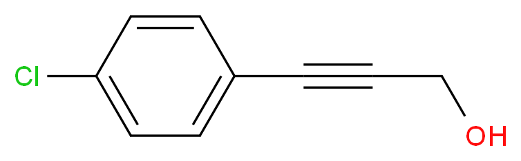 3-(4-chlorophenyl)prop-2-yn-1-ol_分子结构_CAS_37614-57-6