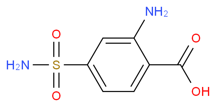 2-Amino-4-(aminosulfonyl)benzenecarboxylic acid_分子结构_CAS_25096-72-4)