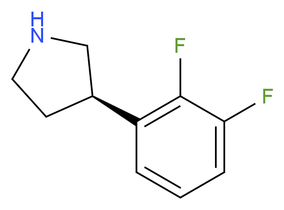 (3R)-3-(2,3-DIFLUOROPHENYL)PYRROLIDINE_分子结构_CAS_)
