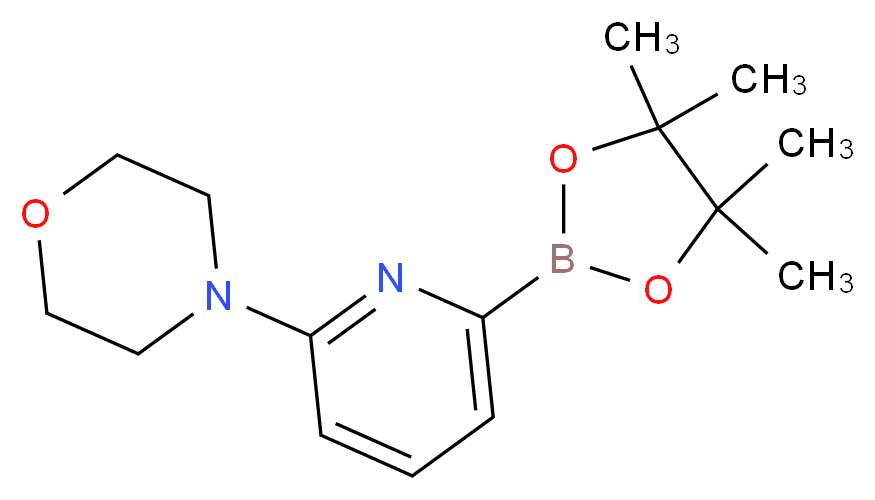 6-MORPHOLINOPYRIDINE-2-BORONIC ACID PINACOL ESTER_分子结构_CAS_)