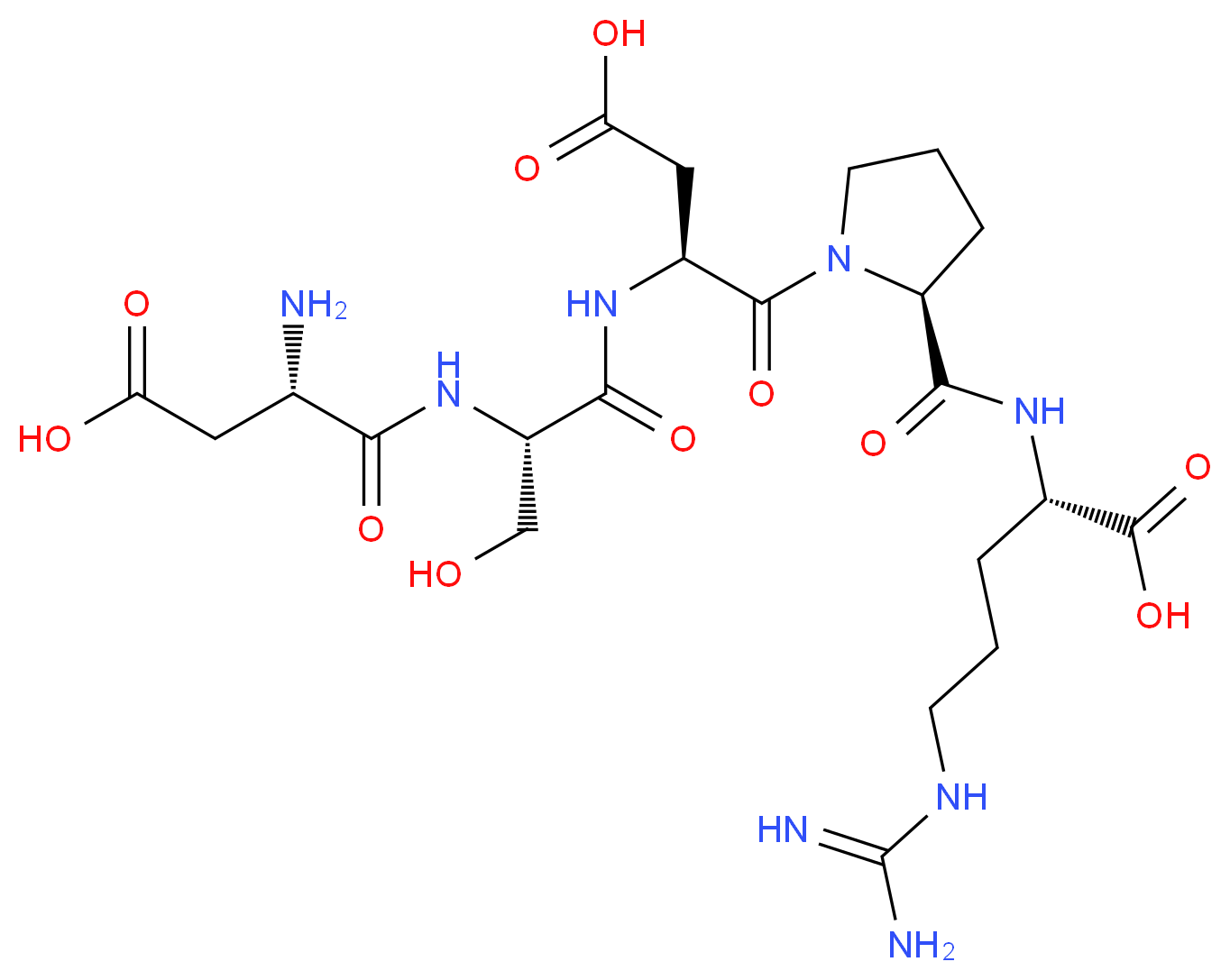 Asp-Ser-Asp-Pro-Arg_分子结构_CAS_62087-72-3)