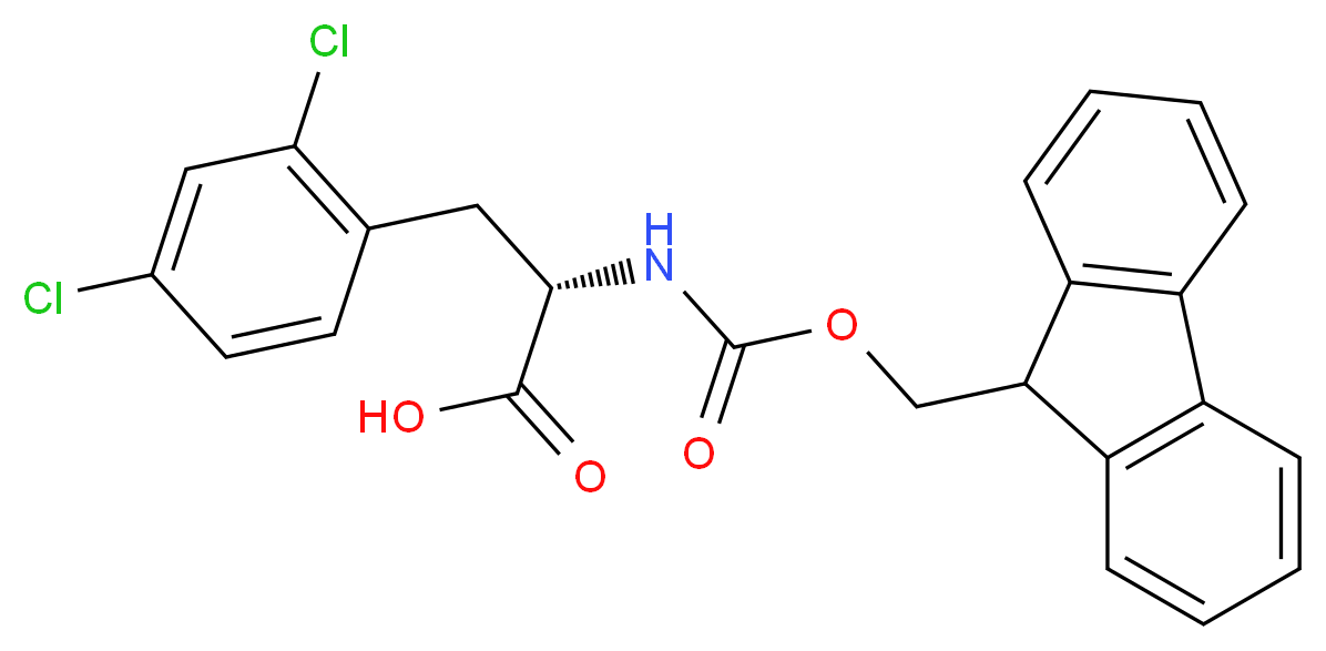 Fmoc-Phe(2,4-Cl2)-OH_分子结构_CAS_352351-62-3)