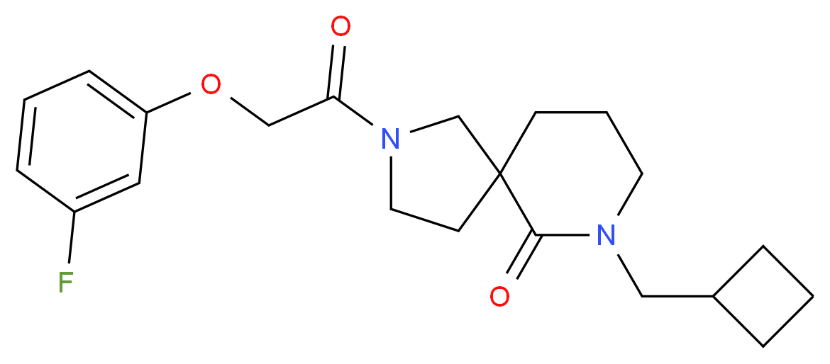 7-(cyclobutylmethyl)-2-[(3-fluorophenoxy)acetyl]-2,7-diazaspiro[4.5]decan-6-one_分子结构_CAS_)