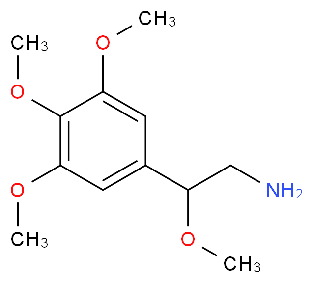 2-methoxy-2-(3,4,5-trimethoxyphenyl)ethan-1-amine_分子结构_CAS_98537-40-7