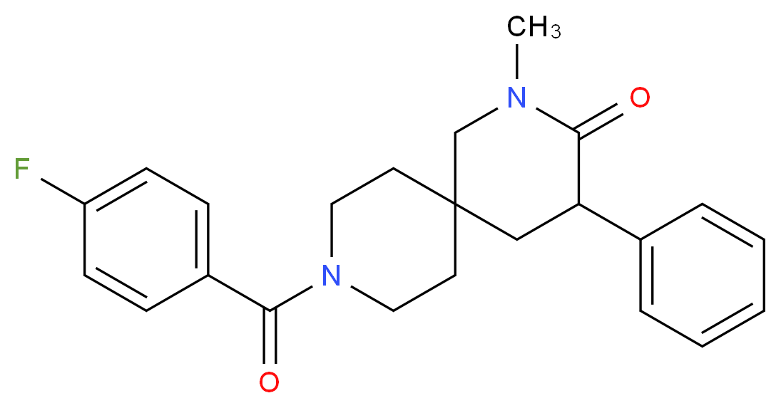 9-(4-fluorobenzoyl)-2-methyl-4-phenyl-2,9-diazaspiro[5.5]undecan-3-one_分子结构_CAS_)