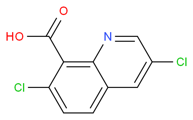 3,7-dichloroquinoline-8-carboxylic acid_分子结构_CAS_84087-01-4