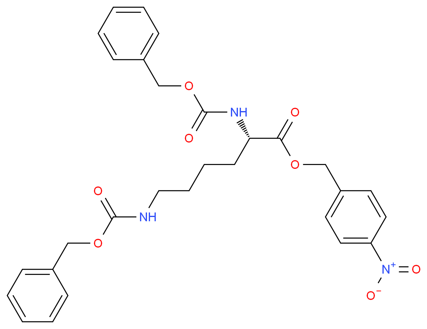 N,N'-Bis(benzyloxycarbonyl)-L-lysine 4-Nitrobenzyl Ester_分子结构_CAS_1331899-68-3)