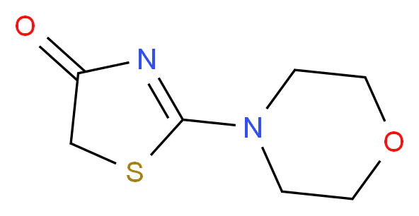 2-(morpholin-4-yl)-4,5-dihydro-1,3-thiazol-4-one_分子结构_CAS_16781-67-2