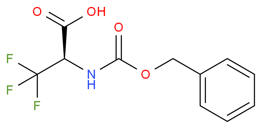 (2R)-2-{[(benzyloxy)carbonyl]amino}-3,3,3-trifluoropropanoic acid_分子结构_CAS_10068-52-7