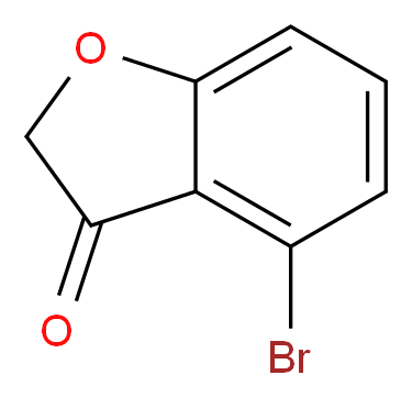 4-bromo-2,3-dihydro-1-benzofuran-3-one_分子结构_CAS_1020966-78-2