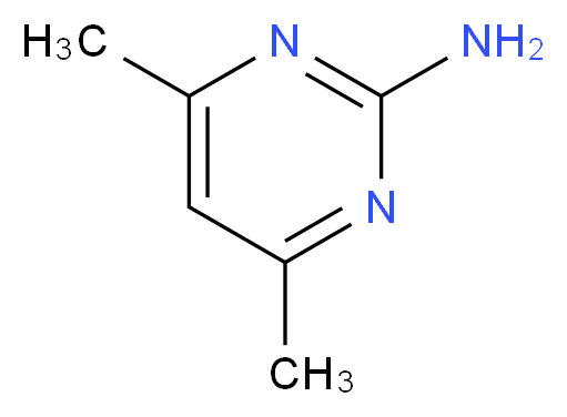 2-Amino-4,6-dimethylpyrimidine_分子结构_CAS_767-15-7)