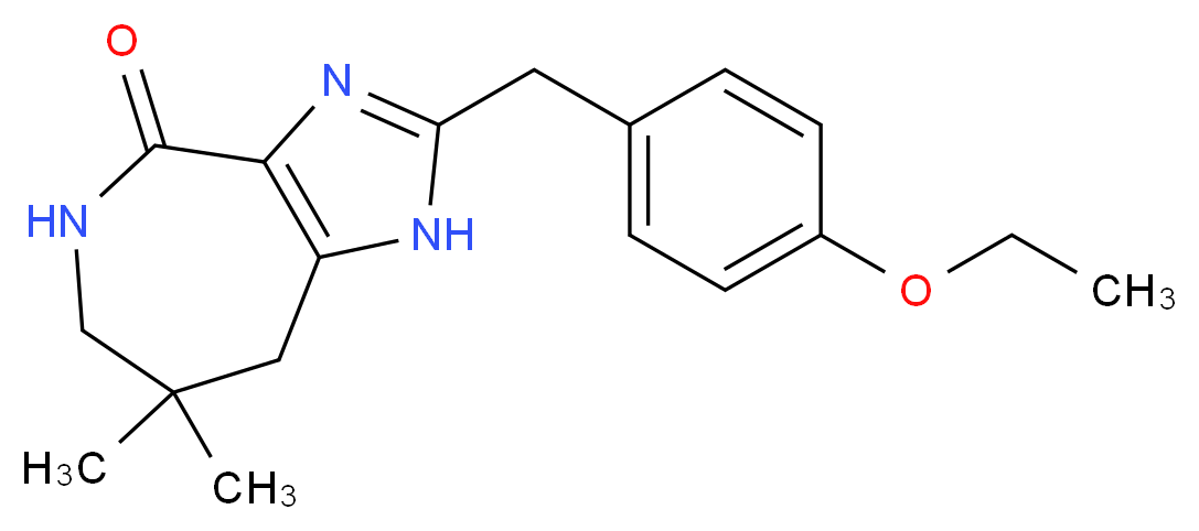 2-(4-ethoxybenzyl)-7,7-dimethyl-5,6,7,8-tetrahydroimidazo[4,5-c]azepin-4(1H)-one_分子结构_CAS_)