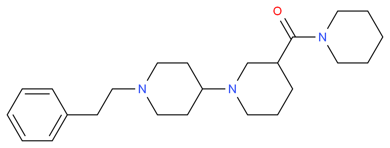 1'-(2-phenylethyl)-3-(piperidin-1-ylcarbonyl)-1,4'-bipiperidine_分子结构_CAS_)