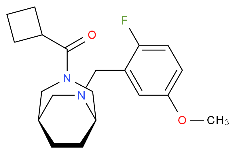 (1R*,5R*)-3-(cyclobutylcarbonyl)-6-(2-fluoro-5-methoxybenzyl)-3,6-diazabicyclo[3.2.2]nonane_分子结构_CAS_)