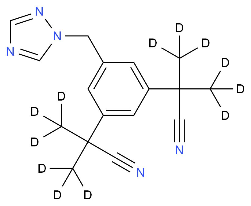 Anastrozole-d12_分子结构_CAS_)