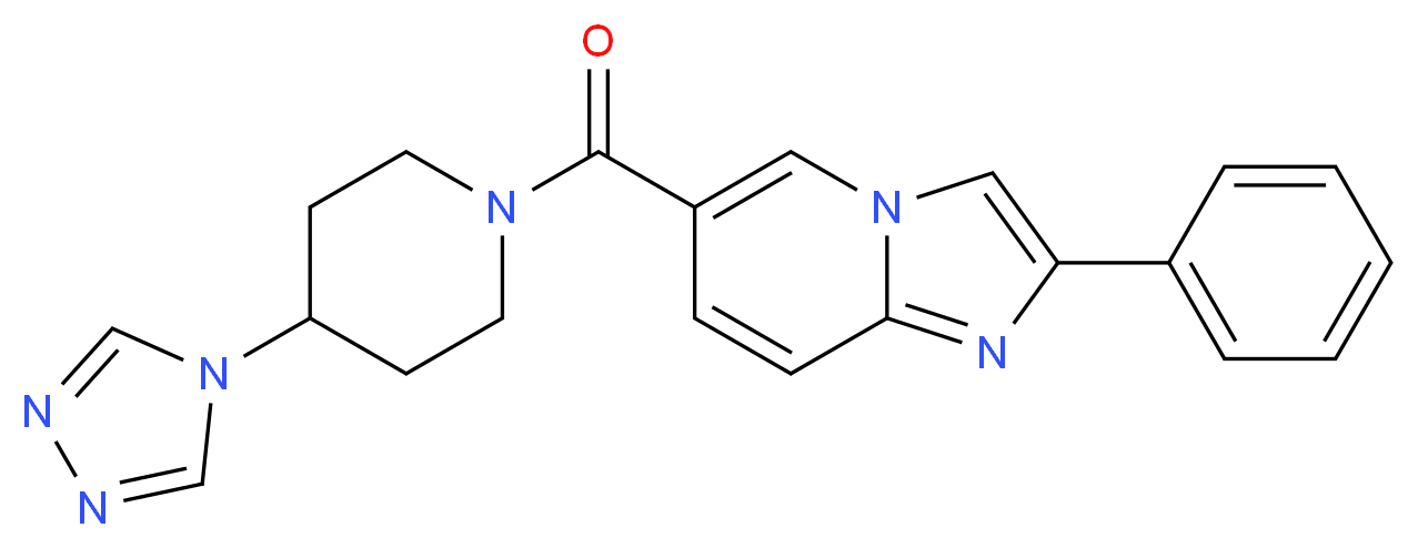 2-phenyl-6-{[4-(4H-1,2,4-triazol-4-yl)piperidin-1-yl]carbonyl}imidazo[1,2-a]pyridine_分子结构_CAS_)