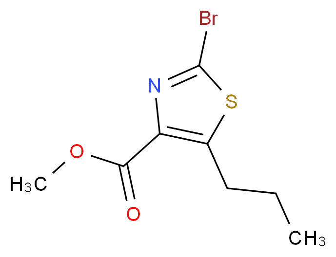 methyl 2-bromo-5-propyl-1,3-thiazole-4-carboxylate_分子结构_CAS_1120214-96-1