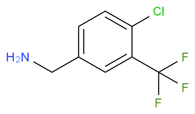 [4-chloro-3-(trifluoromethyl)phenyl]methanamine_分子结构_CAS_62039-92-3