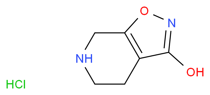 4H,5H,6H,7H-[1,2]oxazolo[5,4-c]pyridin-3-ol hydrochloride_分子结构_CAS_64603-91-4