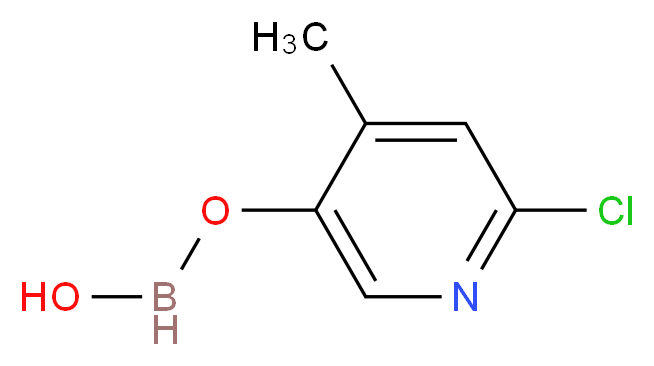 2-氯-4-甲基吡啶-5-硼酸_分子结构_CAS_913836-08-5)