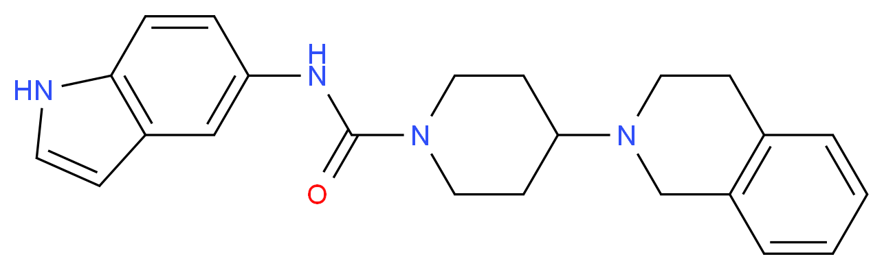 4-(3,4-dihydroisoquinolin-2(1H)-yl)-N-1H-indol-5-ylpiperidine-1-carboxamide_分子结构_CAS_)