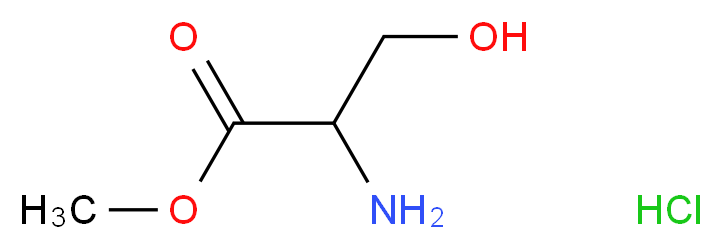 DL-丝氨酸甲酯 盐酸盐_分子结构_CAS_5619-04-5)