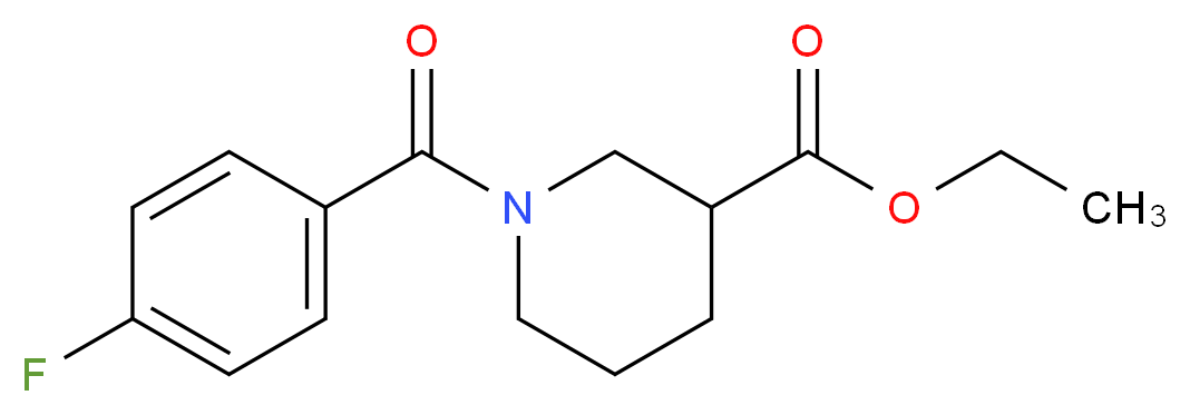 Ethyl 1-(4-fluorobenzoyl)piperidine-3-carboxylate_分子结构_CAS_)