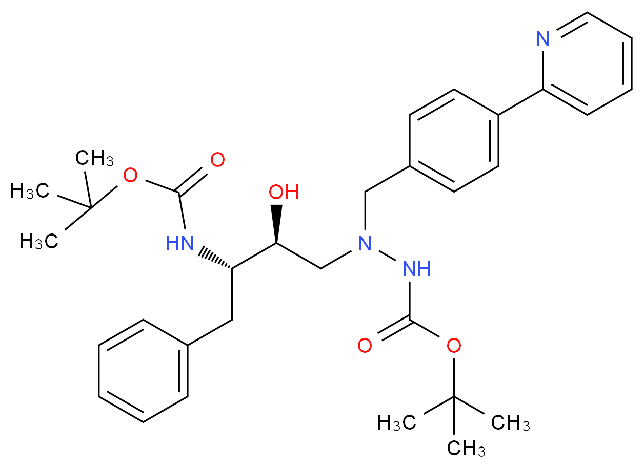 Des-N-(methoxycarbonyl)-L-tert-leucine Bis-Boc Atazanavir _分子结构_CAS_198904-86-8)