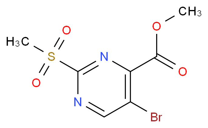 methyl 5-bromo-2-methanesulfonylpyrimidine-4-carboxylate_分子结构_CAS_1060795-14-3