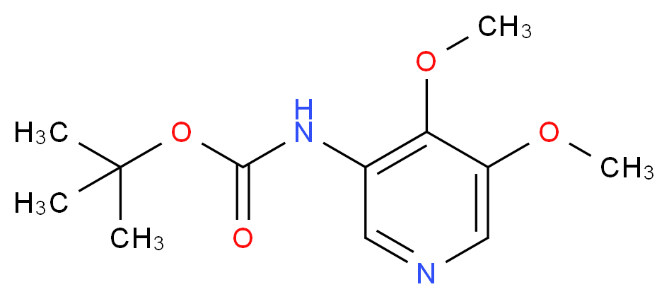 tert-butyl N-(4,5-dimethoxypyridin-3-yl)carbamate_分子结构_CAS_1049677-55-5