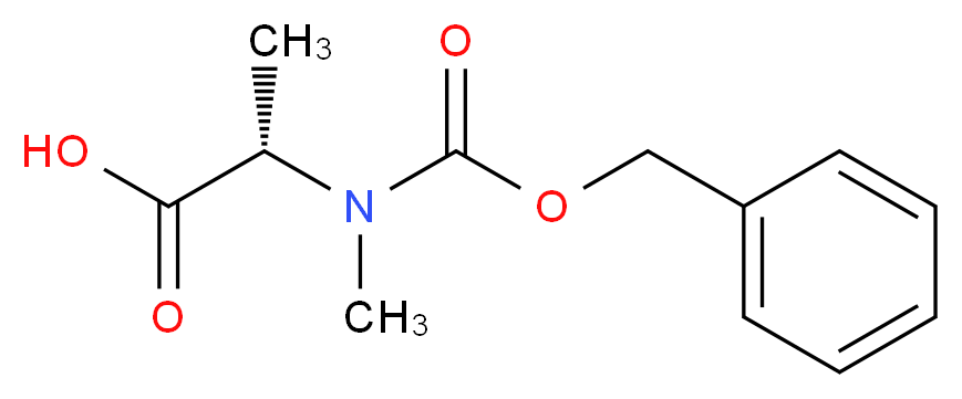 (2S)-2-{[(benzyloxy)carbonyl](methyl)amino}propanoic acid_分子结构_CAS_21691-41-8