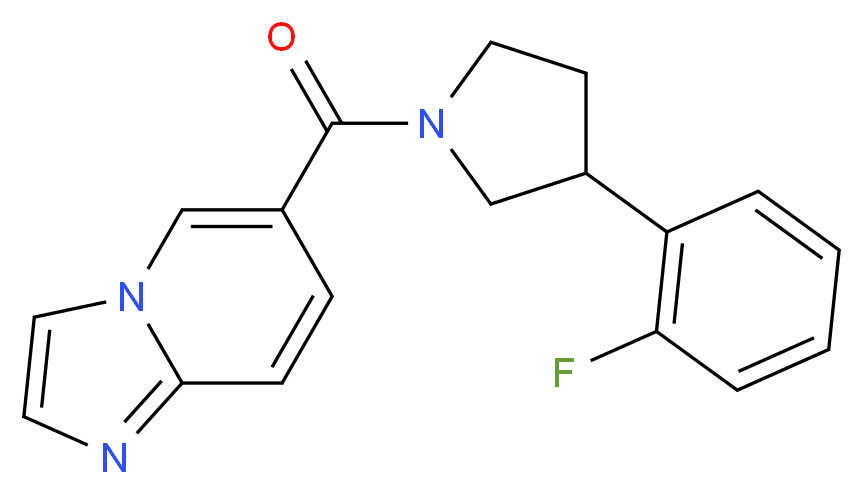 6-{[3-(2-fluorophenyl)pyrrolidin-1-yl]carbonyl}imidazo[1,2-a]pyridine_分子结构_CAS_)