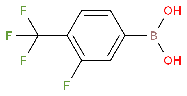 (3-Fluoro-4-(trifluoromethyl)phenyl)boronic acid_分子结构_CAS_864759-68-2)