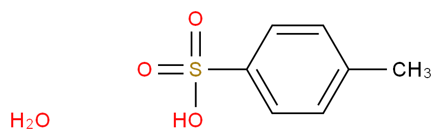 4-methylbenzene-1-sulfonic acid hydrate_分子结构_CAS_6192-52-5