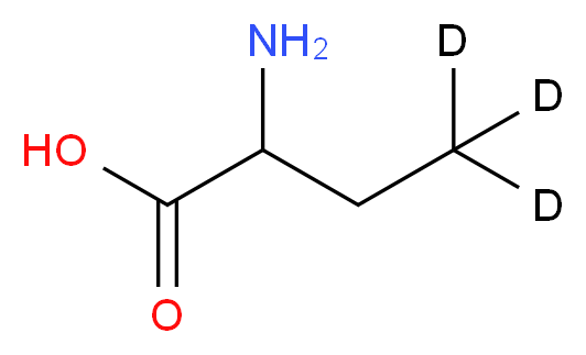 2-amino(4,4,4-<sup>2</sup>H<sub>3</sub>)butanoic acid_分子结构_CAS_1219373-19-9