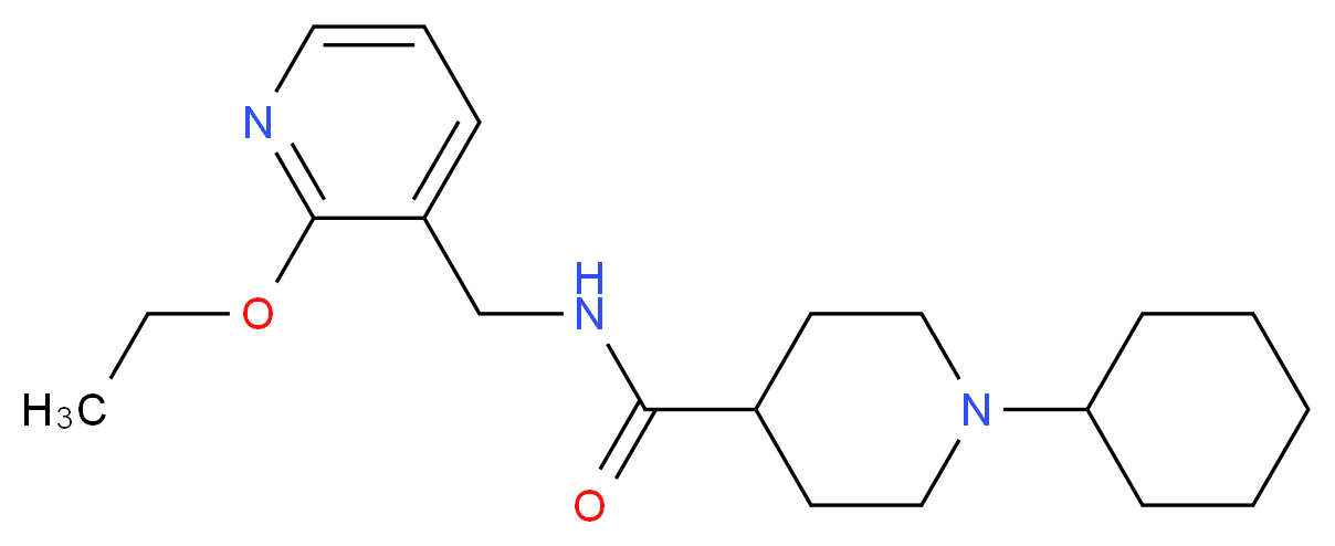 1-cyclohexyl-N-[(2-ethoxy-3-pyridinyl)methyl]-4-piperidinecarboxamide_分子结构_CAS_)