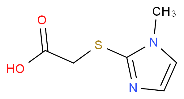 2-(1-Methyl-1H-imidazol-2-ylthio)acetic acid_分子结构_CAS_71370-42-8)